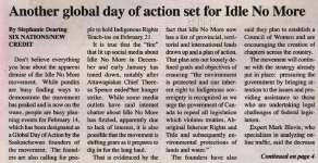 "Another global day of action set for Idle No More"