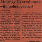 "Attorney-General meets with police, council"