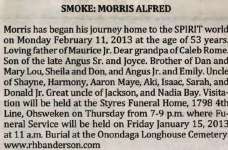 Smoke, Morris Alfred (Died)