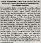 Sandy, Cleveland James Gounyadetgwi (Doe) (Died)