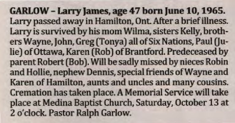 Garlow, Larry James