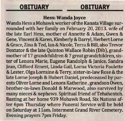 Hess, Wanda Joyce