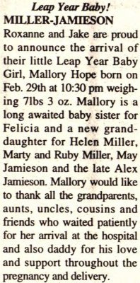 Miller-Jamieson, Mallory Hope