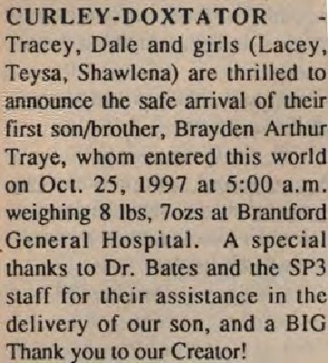 Curley-Doxtator, Brayden Arthur Traye