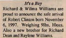 Williams, Robert Clinton