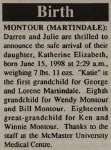 Montour, Katherine Elizabeth