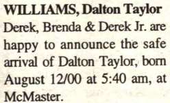 Williams, Dalton Taylor