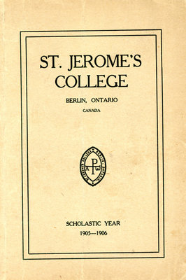 St. Jerome's College Calendar 1905-1906