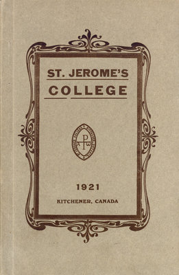 St. Jerome's College Calendar 1921