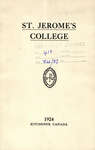 St. Jerome's College Calendar 1924