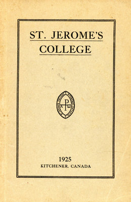 St. Jerome's College Calendar 1925