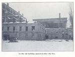 Photograph of St. Jerome's College after the 1908 fire