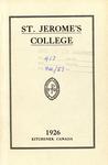 St. Jerome's College Calendar 1926