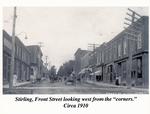 Photograph of Stirling, Front Street looking west from the "corners", Stirling, ON, 1910