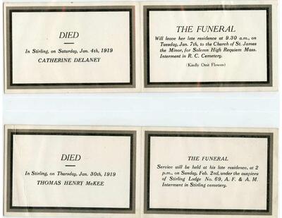 The Mouck Collection of Stirling and Area In Memoriam Cards. Vol. 2 1919-1927