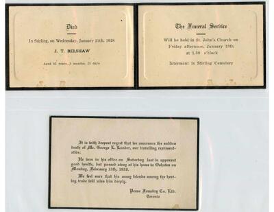 The Mouck Collection of Stirling and Area In Memoriam Cards, Vol. 3 1928-1960
