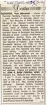 Rick Alexander Beaudrie Obituary, The Intelligencer, Newspaper Clipping