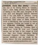 Doris Mae (Betty) Johnson Obituary