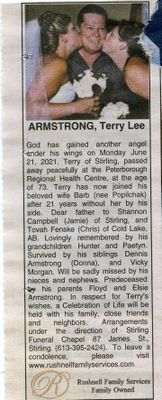 Terry Lee Armstrong Obituary