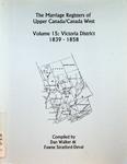 Marriage Registers of Upper Canada Canada West Volume 15