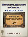 Municipal Records in Ontario History and Guide