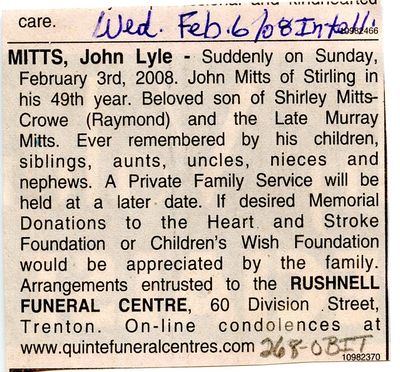 John Lyle Mitts Obituary, Intelligencer