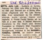 John Lyle Mitts Obituary, Intelligencer