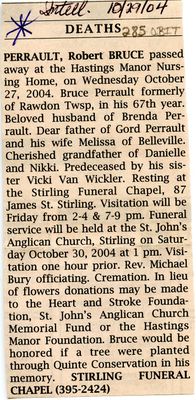 Robert Bruce Perrault Obituary, Intelligencer