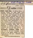 Nellie May Prest Obituary, Intelligencer