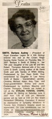 Barbara Audrey Smith Obituary, Community Press