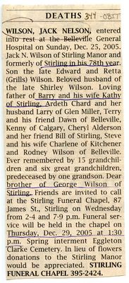 Jack Nelson Wilson Obituary