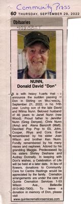 Donald David &quot;Don&quot; Nunn Obituary, Community Press