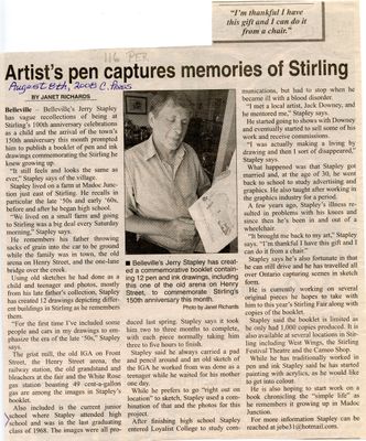Artist's pen captures memories of Stirling, Community Press (2008)