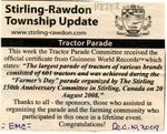 Tractor Parade Guinness World Records Notice, EMC (2009)