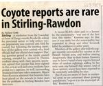 Coyote reports are rare in Stirling-Rawdon, EMC (2010)