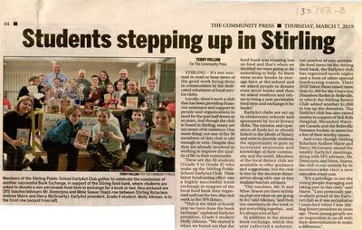 Students stepping up in Stirling, Community Press (2019)