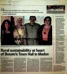 Rural sustainability at heart of Bossio's Town Hall in Madoc, Community Press (2019)