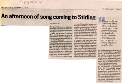 An afternoon of song coming to Stirling, Community Press (2019)