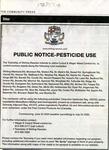 Public Notice - Pesticide Use, Community Press (2020)