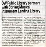 QW Public Library partners with Stirling Musical Instrument Lending Library, Community Press (2021)