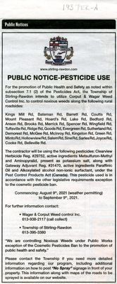 Public Notice - Pesticide Use, Community Press (2021)