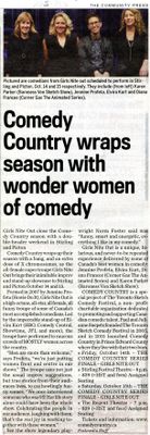 Comedy Country wraps season with wonder women of comedy, Community Press (2022)