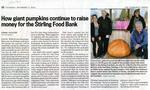 How giant pumpkins continue to raise money for the Stirling Food Bank, Community Press (2022)