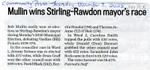 Mullin wins Stirling-Rawdon mayor's race, Community Press (2022)