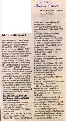 Police Briefs - More thefts solved, Community Press (2023)