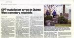 OPP make latest arrest in Quinte West cemetery mischiefs, Community Press (2023)