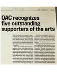 QAC recognizes five outstanding supporters of the arts