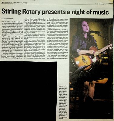 Stirling Rotary presents a night of music, Community Press (2020)