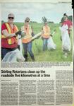 Stirling Rotarians clean up the roadside five kilometers at a time, Community Press (2020)