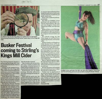 Busker Festival coming to Stirling's Kings Mill Cider, Community Press (2021)